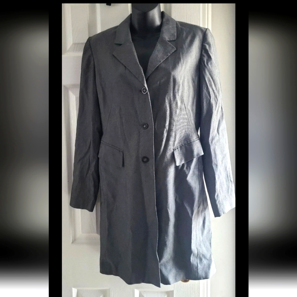 Ann Taylor women's coat gray blazer jacket size 4